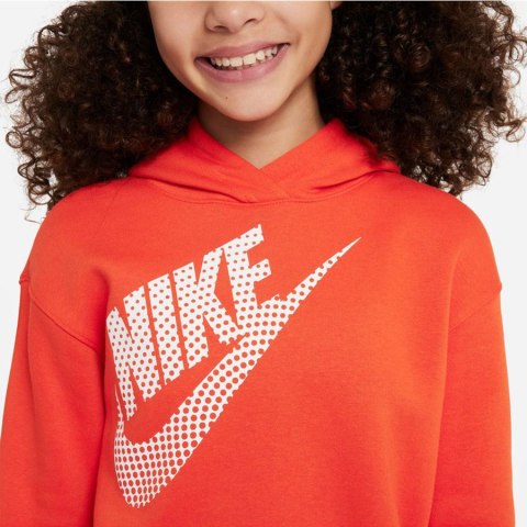 Bluza Nike NSW OS PO Hoodie Jr girls DZ4620 633 czerwony S (128-137) Nike Bluza Nike NSW OS PO Hoodie Jr girls DZ4620 633 czerwony S (128-137) Nike