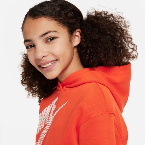 Bluza Nike NSW OS PO Hoodie Jr girls DZ4620 633 czerwony S (128-137) Nike Bluza Nike NSW OS PO Hoodie Jr girls DZ4620 633 czerwony S (128-137) Nike