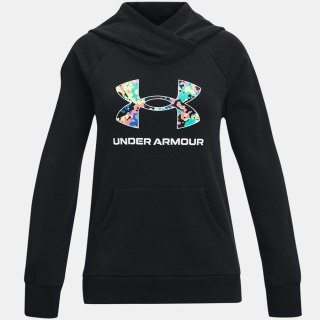 Bluza UA Girl's Rival Logo Hoodie 1366399 001 czarny M Under Armour
