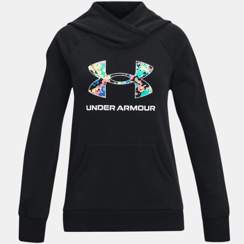 Bluza UA Girl's Rival Logo Hoodie 1366399 001 czarny M Under Armour