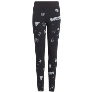 Legginsy adidas JG Bluv Q3 Tight girls Jr IA1567 czarny 140 cm Adidas