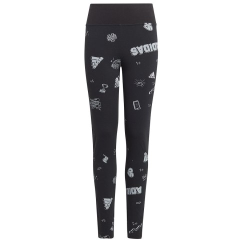 Legginsy adidas JG Bluv Q3 Tight girls Jr IA1567 czarny 140 cm Adidas