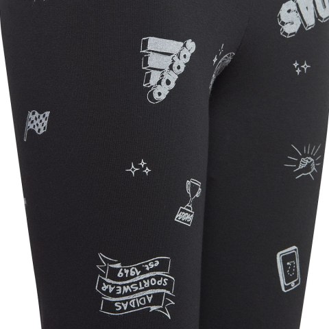 Legginsy adidas JG Bluv Q3 Tight girls Jr IA1567 czarny 140 cm Adidas