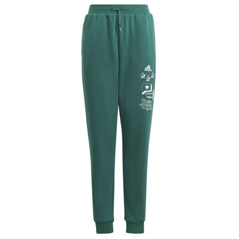 Spodnie adidas BLUV Q3 Pant Jr IA1553 zielony 164 cm Adidas Spodnie adidas BLUV Q3 Pant Jr IA1553 zielony 164 cm Adidas
