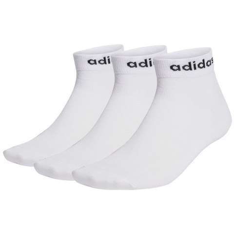 Skarpety adidas Think Linear Ankle 3PP HT3451 biały 40-42 Adidas Skarpety adidas Think Linear Ankle 3PP HT3451 biały 40-42 Adidas