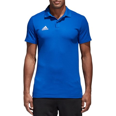 Koszulka męska adidas Condivo 18 Cotton Polo niebieska CF4375 Adidas teamwear Koszulka męska adidas Condivo 18 Cotton Polo niebieska CF4375 Adidas teamwear