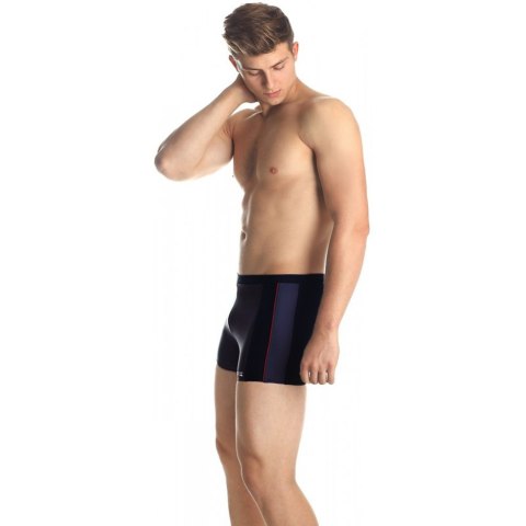 Spodenki kąpielowe męskie Aqua-Speed Jason szaro czarno czerwone 136 3213 AQUA-SPEED