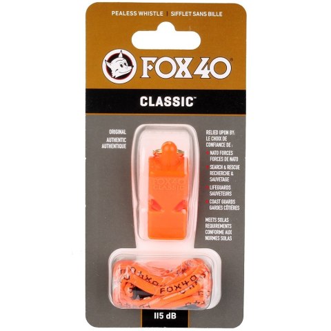 Gwizdek Fox 40 Classic Safety 115 dB pomarańczowy Fox40 Gwizdek Fox 40 Classic Safety 115 dB pomarańczowy Fox40
