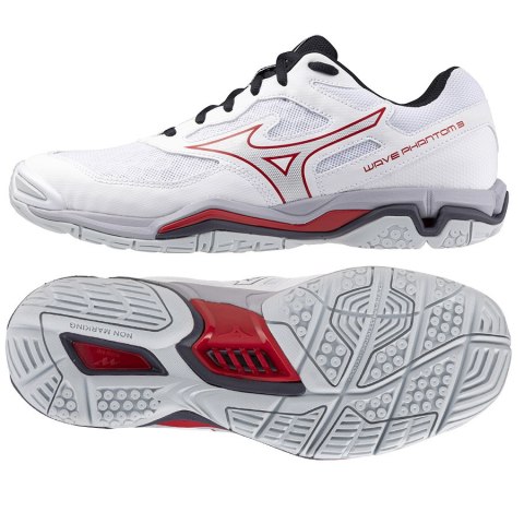 Buty Mizuno Wave Phantom 3 X1GA226096 44 1/2 biały Mizuno Buty Mizuno Wave Phantom 3 X1GA226096 44 1/2 biały Mizuno