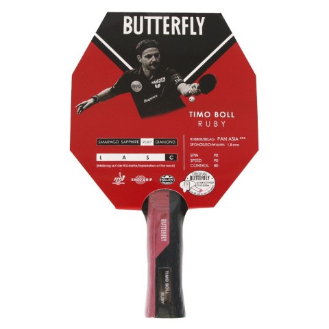 Rakietka Butterfly Timo Boll Ruby FL- wklęsły Butterfly Rakietka Butterfly Timo Boll Ruby FL- wklęsły Butterfly