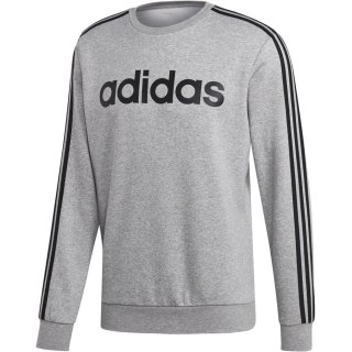 Bluza męska adidas Essentials 3 Stripes Crewneck Fleece szara EI4902 Adidas