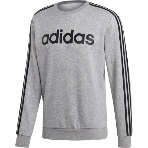 Bluza męska adidas Essentials 3 Stripes Crewneck Fleece szara EI4902 Adidas