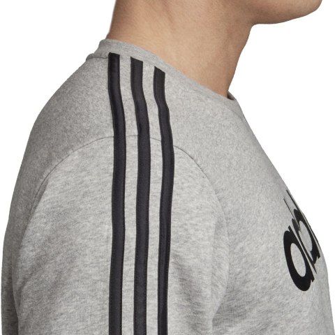 Bluza męska adidas Essentials 3 Stripes Crewneck Fleece szara EI4902 Adidas