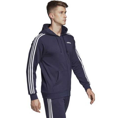 Bluza męska adidas Essentials 3 Stripes FZ FT granatowa DU0471 Adidas