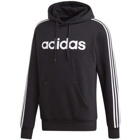 Bluza męska adidas Essentials 3S PO FL czarna DQ3096 Adidas Bluza męska adidas Essentials 3S PO FL czarna DQ3096 Adidas