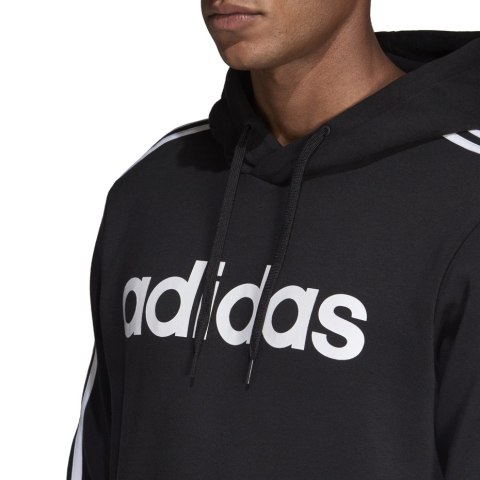 Bluza męska adidas Essentials 3S PO FL czarna DQ3096 Adidas Bluza męska adidas Essentials 3S PO FL czarna DQ3096 Adidas