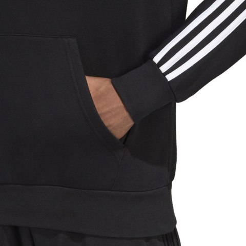 Bluza męska adidas Essentials 3S PO FL czarna DQ3096 Adidas Bluza męska adidas Essentials 3S PO FL czarna DQ3096 Adidas