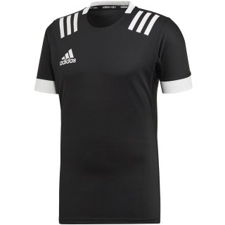 Koszulka do rugby męska adidas TW 3S Jersey F czarno-biała DY8502 Adidas