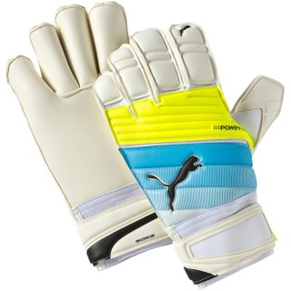 Rękawice bramkarskie Puma Evo Power Grip 2.3 GC biało-niebiesko-żółte 041223 01 Puma