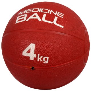 Piłka lekarska gumowa 4 kg czerwony Maxwel