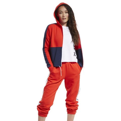 Bluza damska Reebok Te Linear Logo Ft czerwono-granatowa FT0901 Reebok Bluza damska Reebok Te Linear Logo Ft czerwono-granatowa FT0901 Reebok