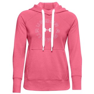 Bluza damska Under Armour Rival Fleece Metallic Hoodie różowa 1356323 668 Under Armour