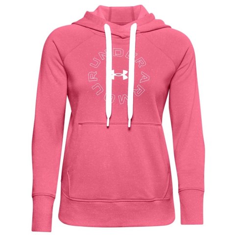 Bluza damska Under Armour Rival Fleece Metallic Hoodie różowa 1356323 668 Under Armour