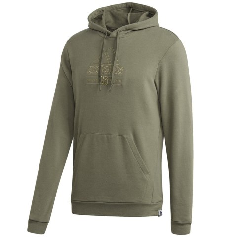 Bluza męska adidas Brilliant Basics Hooded zielona GD3846 Adidas Bluza męska adidas Brilliant Basics Hooded zielona GD3846 Adidas