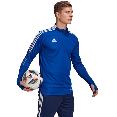 Bluza męska adidas Tiro 21 Training Top niebieska GH7302 Adidas teamwear Bluza męska adidas Tiro 21 Training Top niebieska GH7302 Adidas teamwear