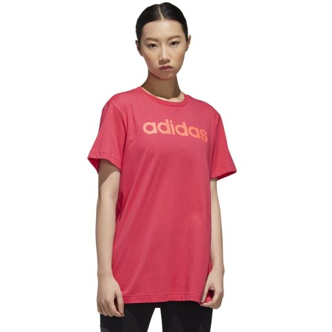 Koszulka damska adidas W E Linear L T różowa GD2911 Adidas Koszulka damska adidas W E Linear L T różowa GD2911 Adidas