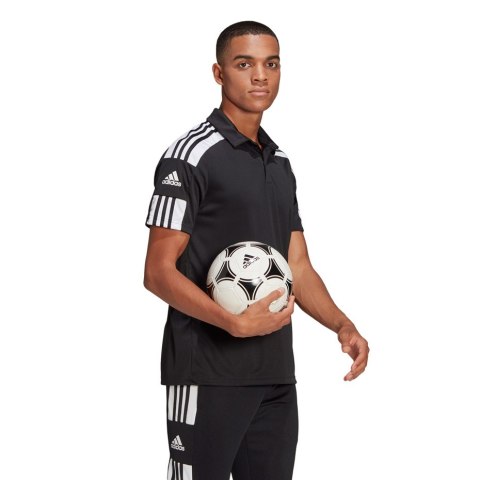 Koszulka męska adidas Squadra 21 Polo czarna GK9556 Adidas teamwear Koszulka męska adidas Squadra 21 Polo czarna GK9556 Adidas teamwear