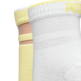 Skarpety damskie Puma Sneaker Structure 2 pary białe, żółte 907621 04 Puma