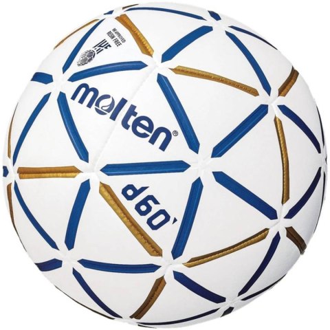 Piłka ręczna Molten H2D4000-BW D60 IHF Approved biało-niebiesko-złota Molten Piłka ręczna Molten H2D4000-BW D60 IHF Approved biało-niebiesko-złota Molten
