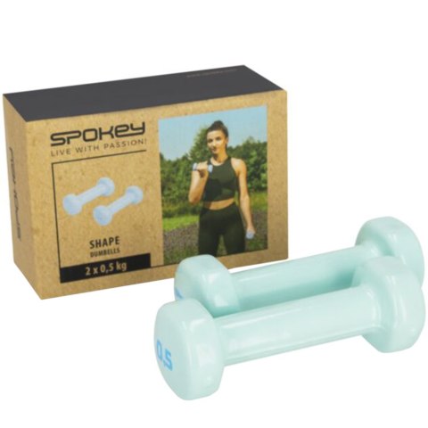 Hantle winylowe Spokey Shape 2x0,5 kg miętowe 941963 Spokey Hantle winylowe Spokey Shape 2x0,5 kg miętowe 941963 Spokey