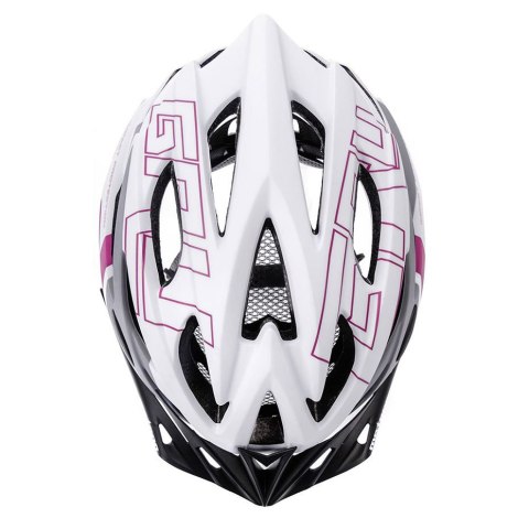 Kask rowerowy Meteor Gruver M 55-58 cm biało-szaro-czarno-fioletowy 24754 Meteor Kask rowerowy Meteor Gruver M 55-58 cm biało-szaro-czarno-fioletowy 24754 Meteor