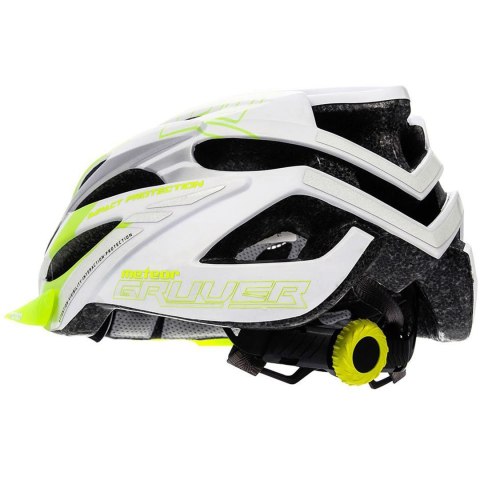 Kask rowerowy Meteor Gruver M 55-58 cm biało-zielony 24801 Meteor