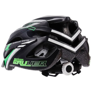 Kask rowerowy Meteor Gruver M 55-58 cm czarno-zielony 24745 Meteor