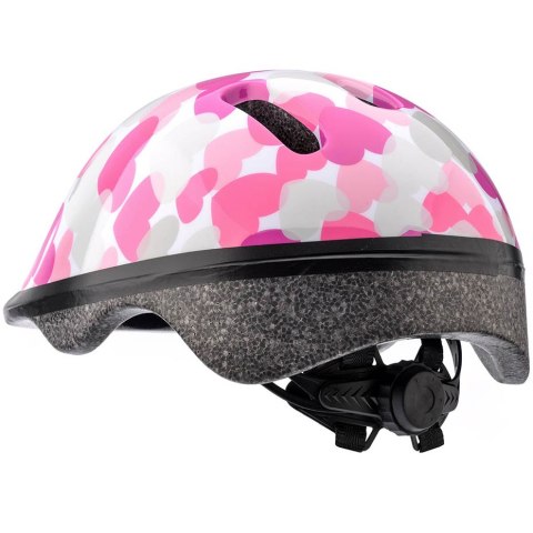 Kask rowerowy Meteor KS06 Hearts pink roz XS 44-48cm 24818 Meteor Kask rowerowy Meteor KS06 Hearts pink roz XS 44-48cm 24818 Meteor