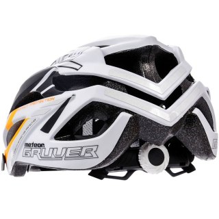 Kask rowerowy Meteor Gruver M 55-58 cm biało-czarno-pomarańczowy 24751 Meteor