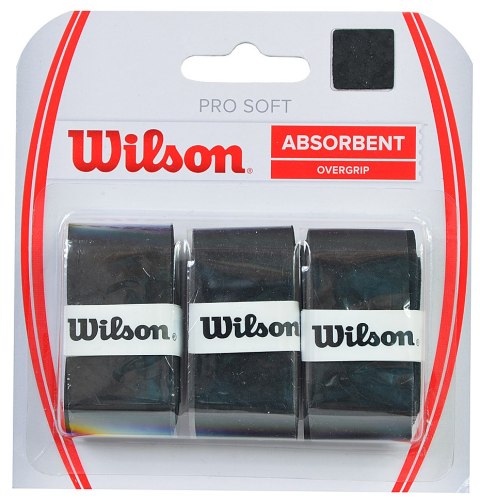 Owijka Wilson Pro Soft Absorbent Overgrip czarna 3szt WRZ4040 Wilson Owijka Wilson Pro Soft Absorbent Overgrip czarna 3szt WRZ4040 Wilson