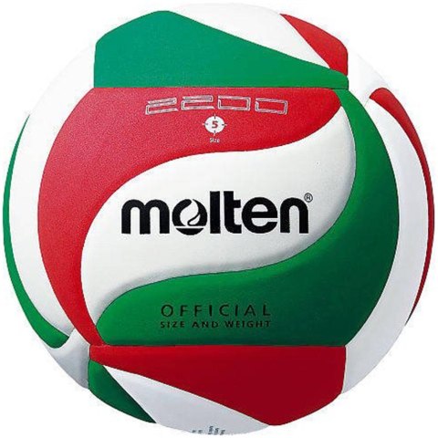 Piłka siatkowa Molten biało-zielono-czerwona V5M2200 Molten Piłka siatkowa Molten biało-zielono-czerwona V5M2200 Molten