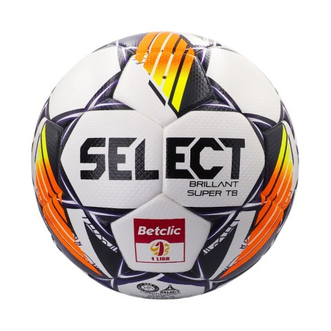 Piłka nożna Select Brillant Super TB 5 Betclic 1 Liga Fifa Quality Pro v24 biało-fioletowa 18693 Select Piłka nożna Select Brillant Super TB 5 Betclic 1 Liga Fifa Quality Pro v24 biało-fioletowa 18693 Select