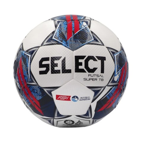 Piłka nożna Select Futsal Super TB FIFA Fogo Ekstraklasa biało-niebieska 18674 Select Piłka nożna Select Futsal Super TB FIFA Fogo Ekstraklasa biało-niebieska 18674 Select