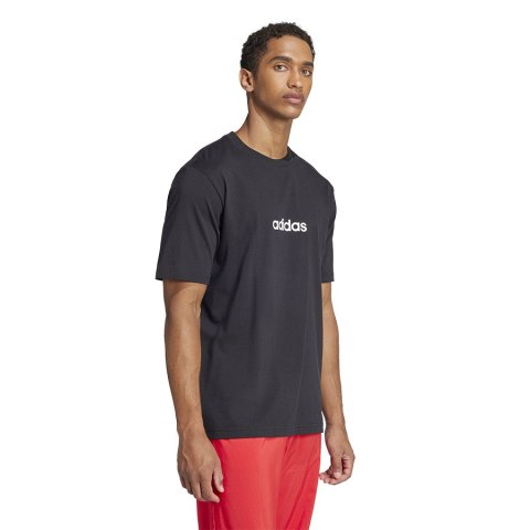 T-Shirt adidas Single Jersey Linear Tee JE8993 czarny M Adidas T-Shirt adidas Single Jersey Linear Tee JE8993 czarny M Adidas