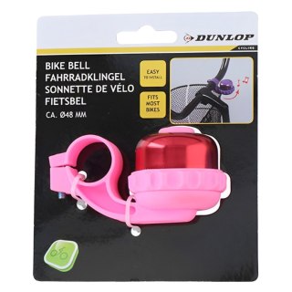 Dzwonek rowerowy Dunlop śr.48 mm różowy 2053127 Dunlop