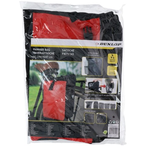 Torba rowerowa Dunlop sakwa wodoszczelna 15L czerwona 1042305 Dunlop Torba rowerowa Dunlop sakwa wodoszczelna 15L czerwona 1042305 Dunlop