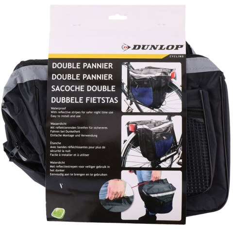 Torba rowerowa na bagażnik Dunlop sakwa XXL 26L czarna 1042770 Dunlop Torba rowerowa na bagażnik Dunlop sakwa XXL 26L czarna 1042770 Dunlop