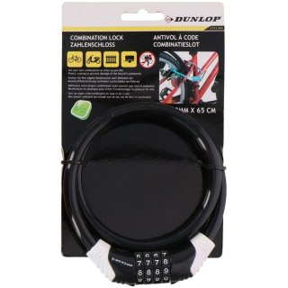 Zapięcie rowerowe Dunlop spiralne na szyfr 10 mm x 65 cm czarne 1042800 Dunlop