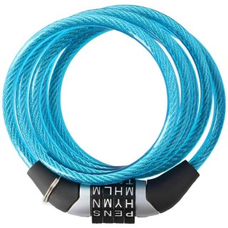 Zapięcie rowerowe Dunlop spiralne,szyfr 0,6x120 cm niebieskie 2029221 Dunlop