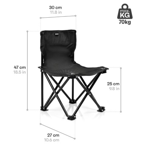 Krzesło składane Meteor Skaut do 70kg czarne 16555 Meteor Krzesło składane Meteor Skaut do 70kg czarne 16555 Meteor